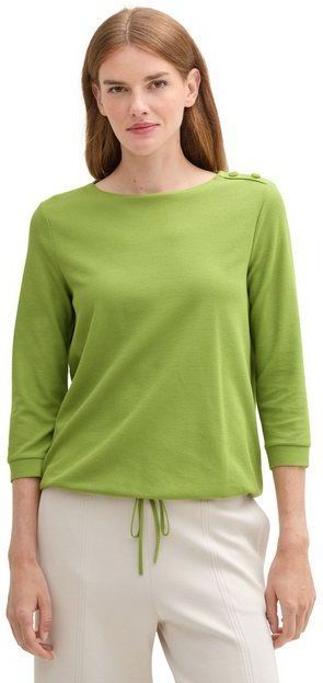 TOM TAILOR 3/4-Arm-Shirt mit Kordelzug am Saum