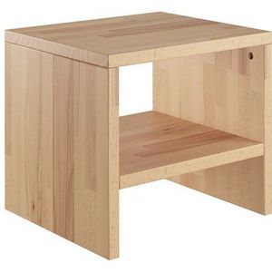 ERST-HOLZ Nachtkommode Nachttisch Buche Massivholz Nachtkästchen Beistelltisch, 90.20-K31 - Nachttisch Buche farblos lackiert
