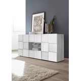 INOSIGN Sideboard Dama Breite 181, Kommode 2 Türen u. 2 Schubkästen, Anrichte, Front in 3D-Optik, viel Stauraum, verschiedene Farben