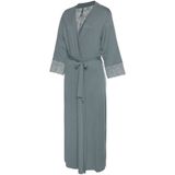 LASCANA Kimono, Langform, Single-Jersey, Gürtel, mit edlen Spitzendetails
