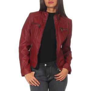 malito more than fashion Lederimitatjacke 5179 Bikerjacke kurz geschnitten Slim Fit