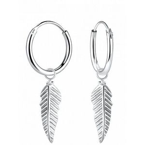 ALEXANDER YORK Paar Creolen CHARM-FEDER, 2-tlg., 925 Sterling Silber