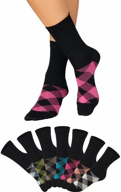 H.I.S Socken (Packung, 7-Paar) in angesagtem Rhombenmuster