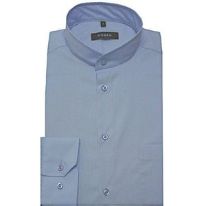 Huber Hemden Langarmhemd HU-0650 Stehkragen, Knopfleiste, RegularFit - gerader Schnitt, Made in EU