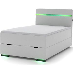 wonello Boxspringbett Ontario, mit Bettkasten, LED-Beleuchtung, 2x USB-Anschluss und Topper