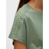 Vero Moda Kurzarmshirt VMEMMY SS LACE TAPE TOP JRS GA NOOS