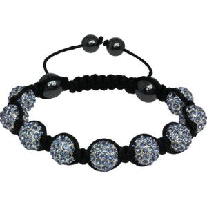 SilberDream Armband SilberDream Shamballa Armband weiß-grau (Armband), Damen Armband (Shamballa Kugeln) ca. 18cm, ca. 23cm, Farbe: schwarz