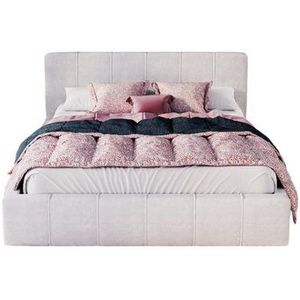 FDM Polsterbett TOPSELLER Stauraumbett MADE IN EU - aus hochwertigem Velours (verfügbar 90x200 120x200 140x200 160x200 180x200cm, Bettrahmen, Bett, Optional mit Matratze bestellbar, mit großen gepolsterten Kopfteil, mit Bettkasten zum aufklappen), Metallrahmen mit Lattenrost, hydraulische Klappfunktion für Stauraum