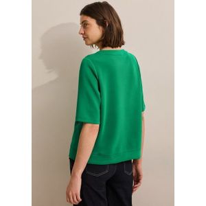 CECIL Sweatshirt kurzarm, mit U-Boot-Ausschnitt