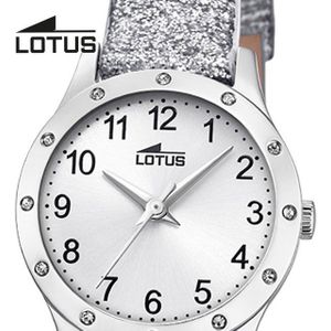 Lotus Quarzuhr Lotus Kinderuhr Junior Armbanduhr Leder, (Analoguhr), Kinder Armbanduhr rund, klein (ca. 25mm), Edelstahl, Luxus