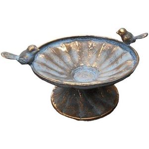 Deko-Impression Vogeltränke Edle Vogeltränke Vogelbad Wasserstelle Schale gold-grün-antik 26 cm