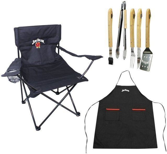 Jim Beam BBQ Grillbesteck-Set, (7 tlg)