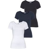 Flashlights T-Shirt (Packung, 3-tlg., 3-er Pack) Kurzarm, sehr figurbetonte Passform, aus Feinrippstoff