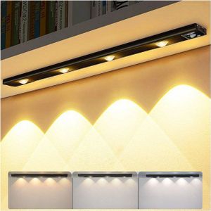 Sunicol LED Unterbauleuchte Magnetisch, kabellos, wiederaufladbar, mit LED Bewegungssensor, 3000K Warmweiß, 4500K Naturweiß, 6500K Kaltweiß, Dimmbar, 3 Lichtfarben