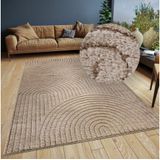 ELLE DECORATION Designteppich Cosy Panglao, auch als Rundteppich erhältlich, rechteckig, Höhe: 14 mm, uni Kurzflor, Hoch Tief Struktur, modern, Skandi, Boho, Wohnzimmer
