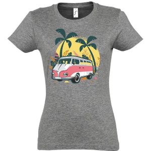 Youth Designz T-Shirt Camping Van Urlaub Damen Shirt mit trendigem Frontprint