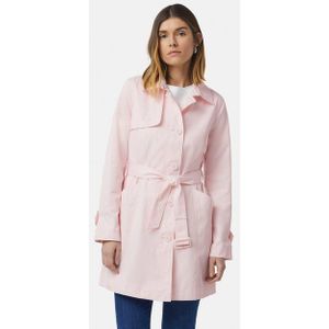 Comma Langmantel Eleganter Baumwoll-Trenchcoat im Slim Fit Teilungsnähte