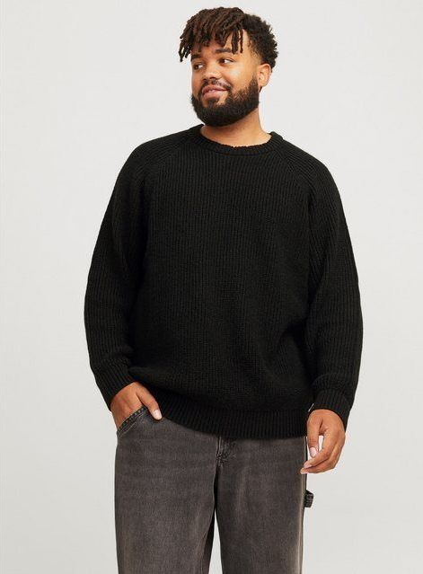 Jack & Jones PlusSize Rundhalspullover JJJONES KNIT CREW NECK PLS