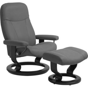Stressless® Relaxsessel Garda (Set, Relaxsessel mit Hocker), mit Hocker, mit Classic Base, Größe M, Gestell Schwarz