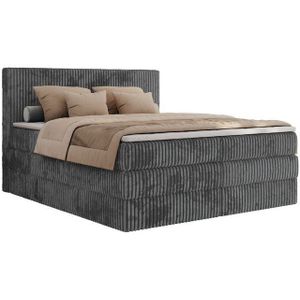 MKS MÖBEL Boxspringbett TILIANO KING (Packung, Set, Topper T25, Doppelbett, T30-Schaum), Polsterbett mit Multipocket-Matratzen, Cord Bett, Zwei Bettkästen