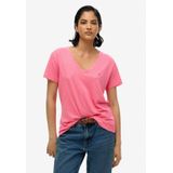 Superdry V-Shirt STUDIOS SLUB EMB VEE TEE strukturiertes T-Shirt mit V-Ausschnitt und Stickerei