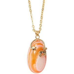 Firetti Kette mit Anhänger Schmuck Geschenk Halsschmuck Anker/Halskette Sternzeichen Geburtsstein, Made in Germany - mit Edelstein