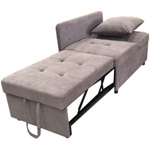 MC Star Schlafsofa 3 in 1 Multifunktions-Schlafsofa, Leinenstoffsofa mit verstellbarer, Rückenlehne, Liegesofa für kleine Räume