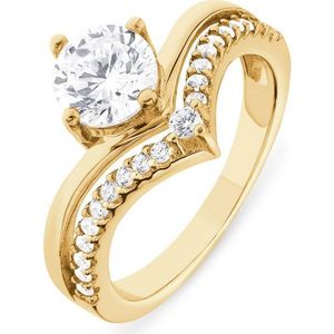 FAVS Silberring FAVS Damen-Damenring 925er Silber 1 Zirkonia, Zirkonia, synthetisch