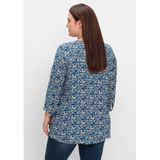 Sheego Shirtbluse Große Größen mit Smok- und Kontrastdetails