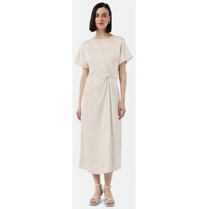 Comma Maxikleid Fließendes Satinkleid mit Knotendetail
