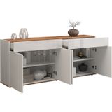 INOSIGN Sideboard Garda, Kommode, Schrank, Kredenz, 4 Türen, 2 Schubladen, grifflos Breite 160,1 cm