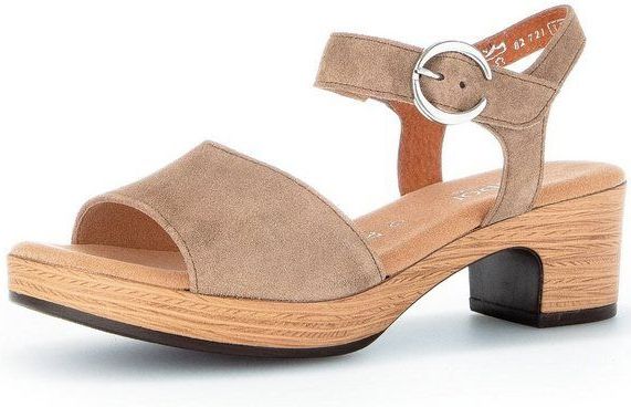 Gabor KRETA Sandalette, Blockabsatz, Sommerschuh, Riemchensandale mit Glitterdruck, Weite G