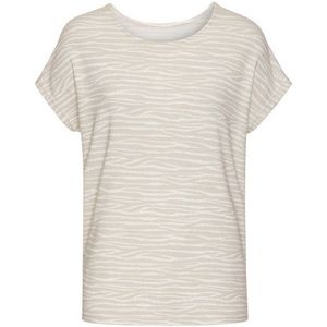 LASCANA Kurzarmshirt mit modischem Zebra-Muster aus weichem Viskose-Strick