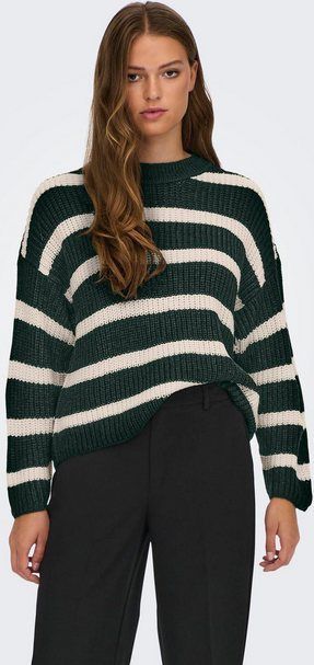 JDY Strickpullover JDYJUSTY L/S STRIPE PULLOVER KNT NOOS