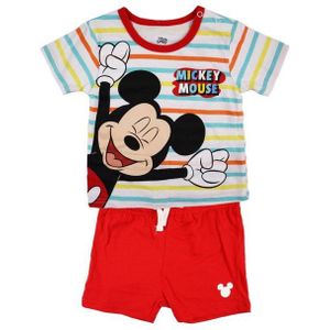 Disney Print-Shirt Mickey Maus Baby kurzarm T-Shirt und Shorts Gr. 74 bis 80