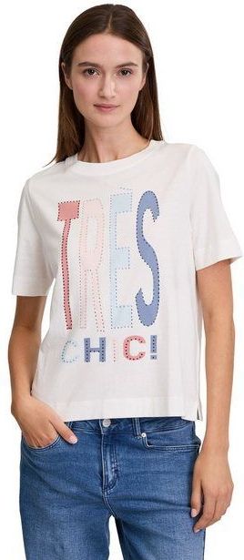 Cartoon Kurzarmshirt Cartoon Printshirt mit Rundhalsausschnitt (1-tlg) Hotfix