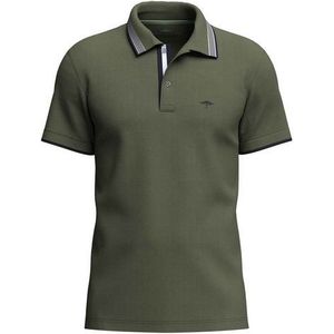 FYNCH-HATTON Poloshirt Polo, contrast tipping dusty olive