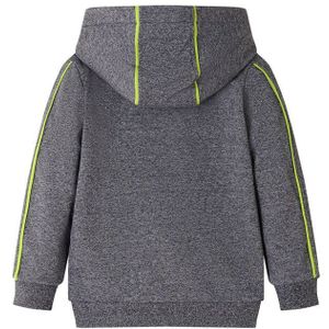 vidaXL Kapuzenpullover Kinderpullover mit Reißverschluss Grau Melange 128