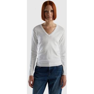 United Colors of Benetton V-Ausschnitt-Pullover in zeitloser Optik mit vielseitigen Einsatzmöglichkeiten