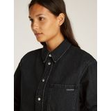 Calvin Klein Jeans Jeansbluse CROPPED DAD DENIM SHIRT in schwarzer Waschung
