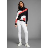 Laura Scott Schalkragenpullover mit Colorblock