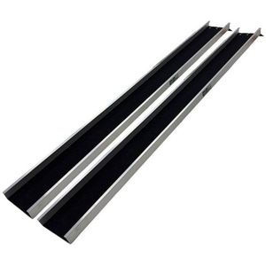 TRUTZHOLM Auffahrrampe TRUTZHOLM 2 x Auffahrschienen 183 cm 100 kg Alu grau Anti Rutsch Besch (Produkt)