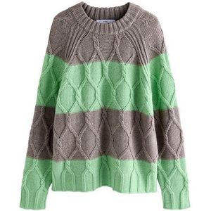 Next Rundhalspullover Gestrickter Pullover mit Zopfmuster (1-tlg)