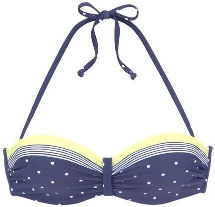 LASCANA Bügel-Bandeau-Bikini-Top Monri, mit kontrastfarbenem Detail