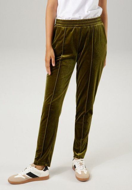 Aniston CASUAL Schlupfhose aus edlem, glänzenden Samt