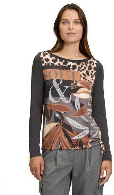 Betty Barclay Kurzarmshirt Betty Barclay Casual-Shirt mit Tunnelzug (1-tlg) Glitzersteine