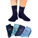 H.I.S Basicsocken (Packung, 4-Paar) mit kontrasfarbenem Logo