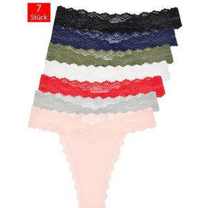 Tazzio String 7er-Pack Damen Tanga Unterhose F914 (Packung, 7-St) zeitlos und unsichtbar unter deiner Kleidung