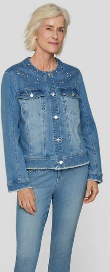 Rabe Blouson Rabe Stylische Jeansjacke mit funkelnden Details