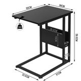 Woltu Beistelltisch (1-St), C-Form Couchtisch, Sofatisch 55x36x59,5cm